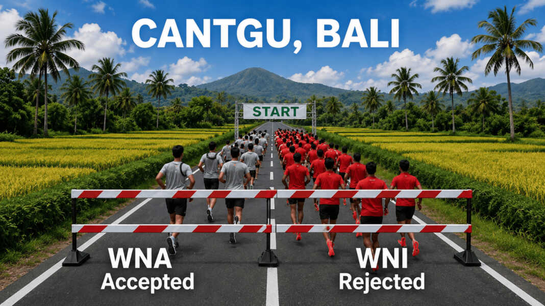 Polemik komunitas lari di Canggu, Bali, yang memicu sorotan soal dugaan diskriminasi WNI dan penggunaan jalan umum. ilustrasi