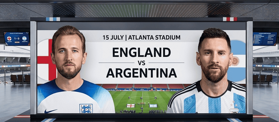 Inggris vs Argentina pada semifinal Piala Dunia 2026 di Atlanta membawa rivalitas lama ke panggung baru bersama Lionel Messi. Laga ini terasa seperti final dini karena sejarah, tensi, dan tiket final bertumpuk dalam satu malam.