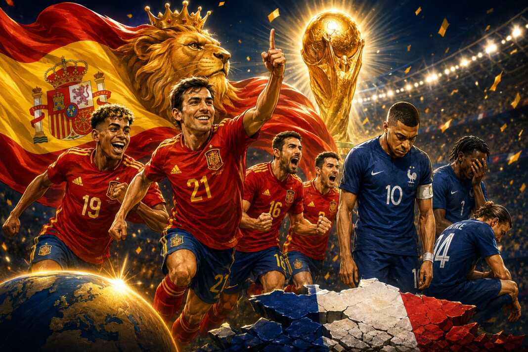Generasi emas Spanyol menumbangkan Prancis demi mengukir sejarah baru sepak bola dunia selamanya gemilang