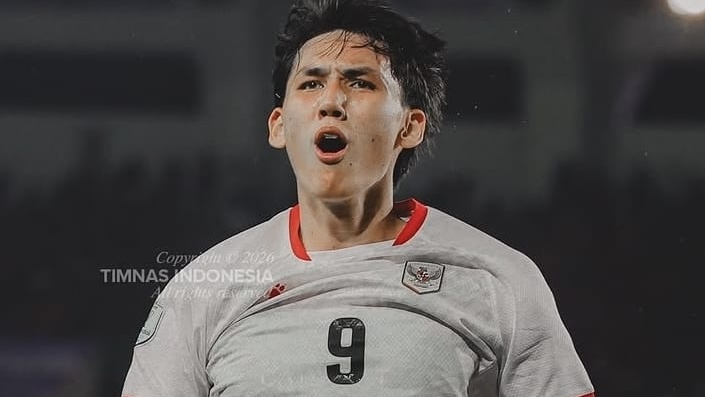 Mitchell Baker mencetak hattrick dalam debut kompetitifnya saat Timnas Indonesia kalahkan Kamboja 5-1 pada laga pembuka Grup A Piala AFF 2026 di Stadion Pakansari, Bogor. dok/timnasindonesia