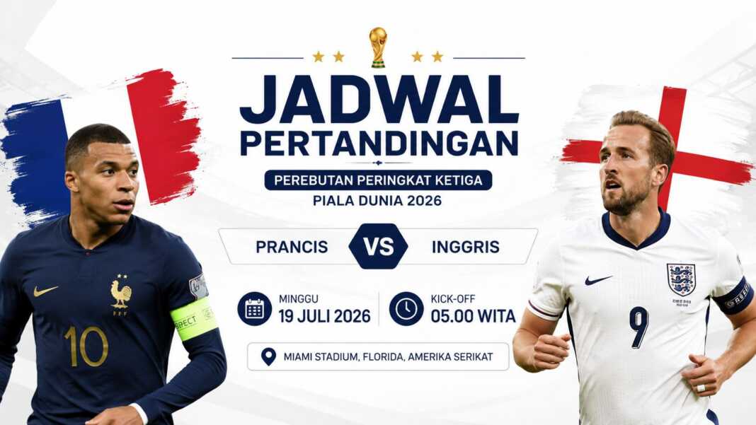 Jadwal pertandingan perebutan peringkat ketiga Piala Dunia 2026