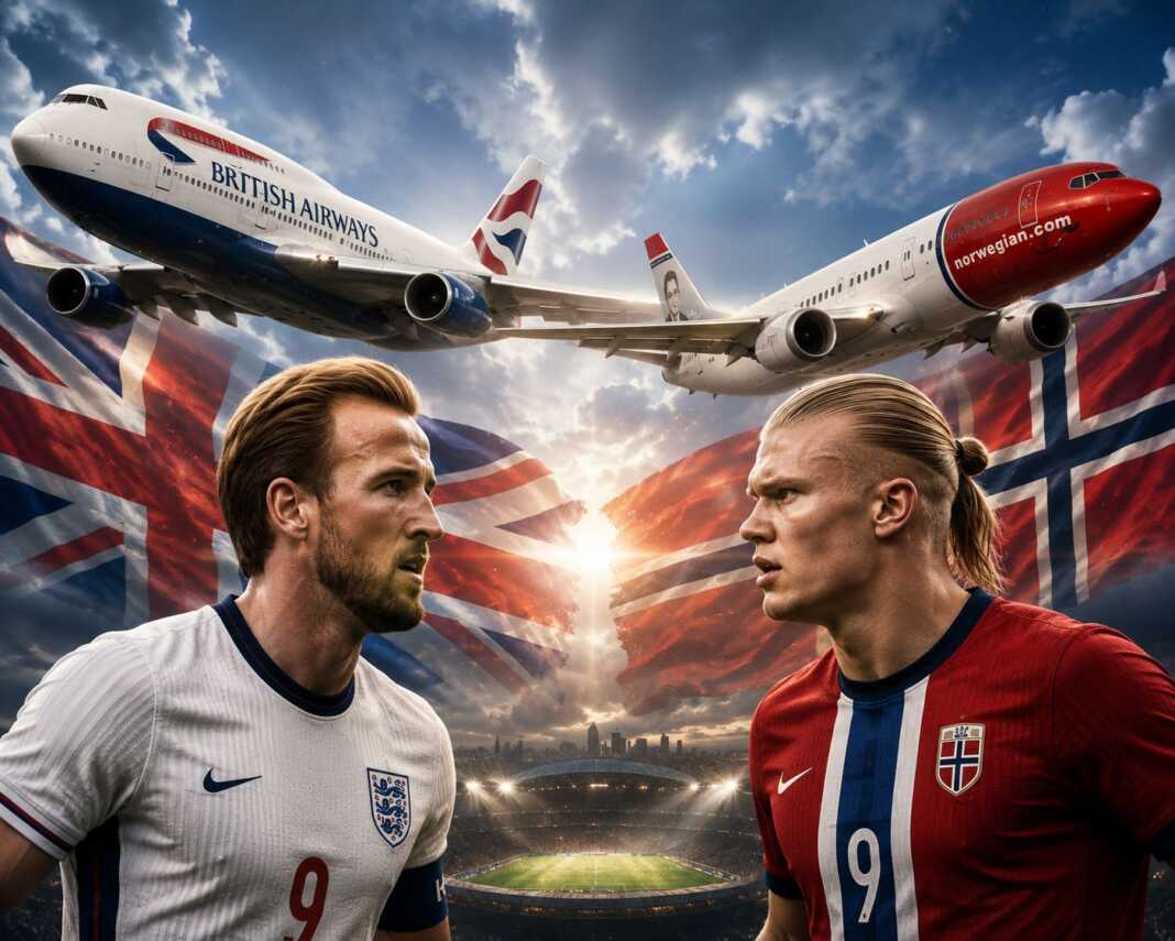 Jelang laga Inggris vs Norwegia pada Minggu (12:7:2026) besok, British Airways dan Norwegian saling bertaruh mengganti logo Instagram