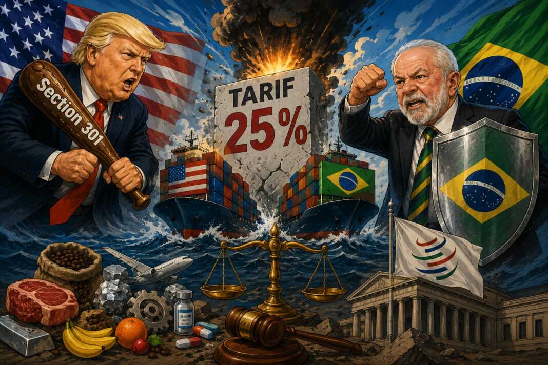 Presiden Brasil Luiz Inácio Lula da Silva mengecam tarif impor 25 persen yang diberlakukan Presiden AS Donald Trump