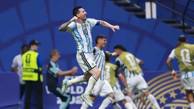 Selebrasi Lionel Messi di babak 16 besar Piala Dunia 2026