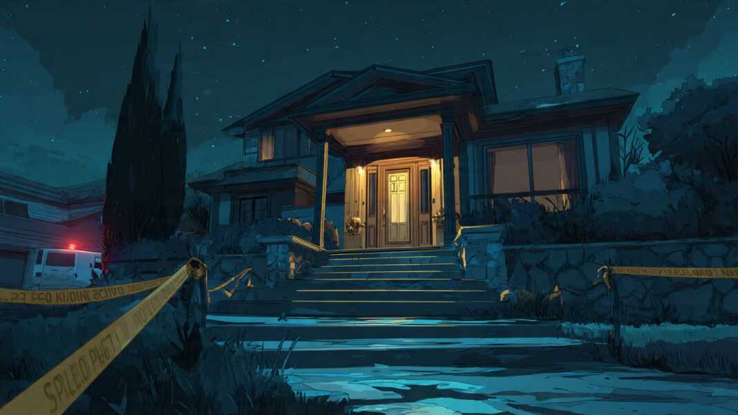 ilustrasi rumah hantu malam hari garis polisi tulungagung penyelidikan