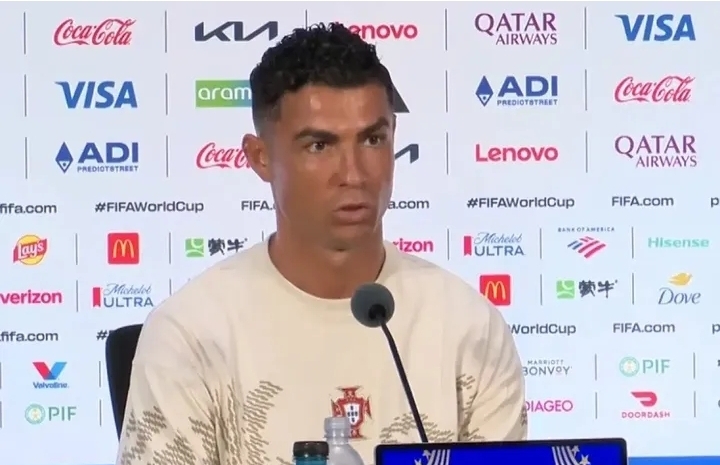 Cristiano Ronaldo berbicara dalam konferensi pers Portugal jelang laga 16 besar Piala Dunia 2026 melawan Spanyol.