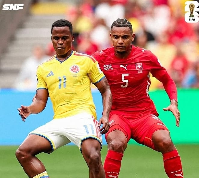 Pemain Swiss dan Kolombia berduel dalam laga 16 besar Piala Dunia 2026 di Vancouver.