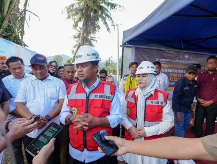 Groundbreaking pembangunan irigasi Lengkong Pini dan Makawa di Luwu