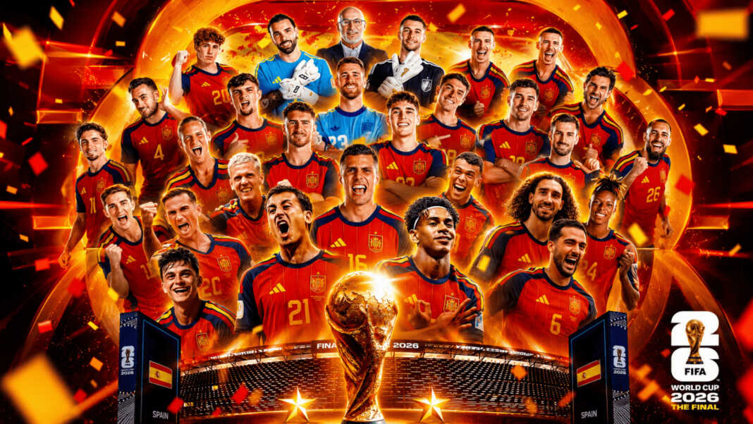 Spanyol menjuarai Piala Dunia 2026 usai mengalahkan Argentina 1-0 lewat gol Ferran Torres pada final. Rodri meraih Golden Ball, Kylian Mbappé menjadi top skor, Unai Simón memenangkan Golden Glove, dan Pau Cubarsí dinobatkan sebagai pemain muda terbaik.