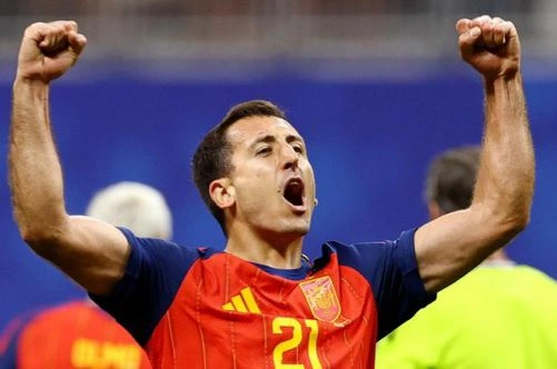 Pemain Spanyol merayakan gol saat menghadapi Austria di Piala Dunia 2026