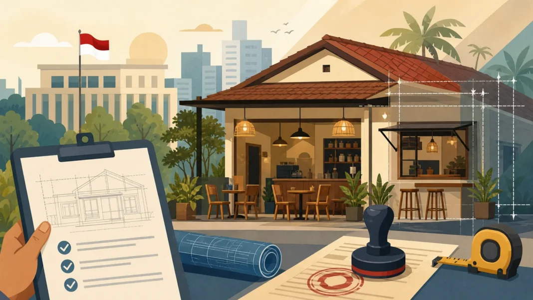 Ilustrasi Distaru Makassar menyoroti rumah tinggal yang dialihfungsikan menjadi kafe.