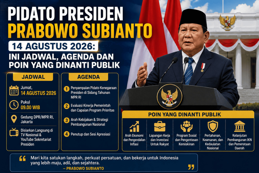 Pidato Presiden Prabowo 14 Agustus 2026