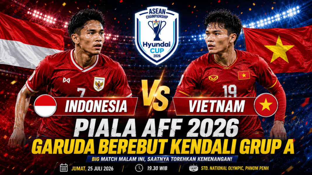 Timnas Indonesia akan menghadapi Vietnam pada matchday ketiga Grup A Piala AFF 2026