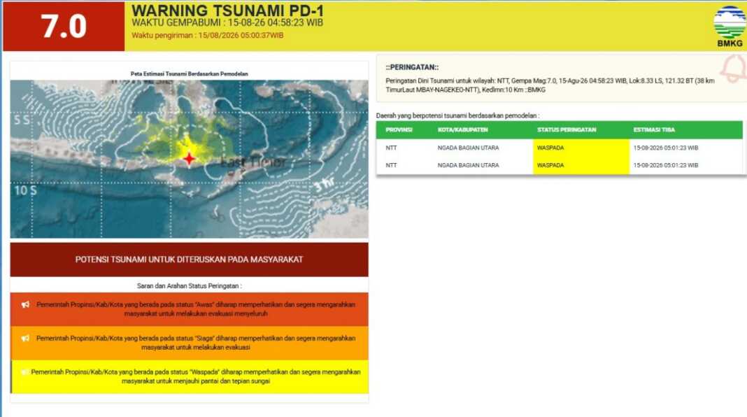 Peringatan Tsunami dari BMKG
