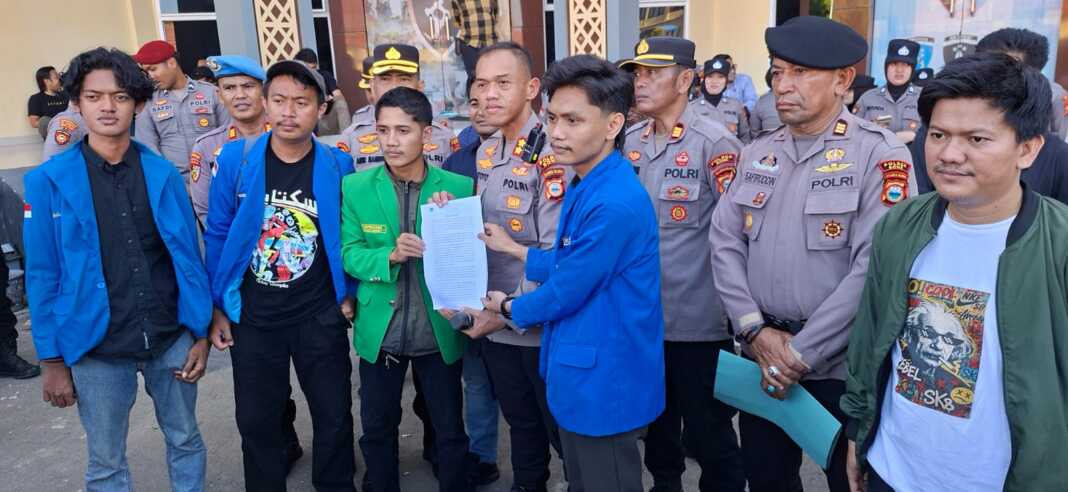 kapolres bone terima aspirasi mahasiswa pmii dema iain bone unjuk rasa