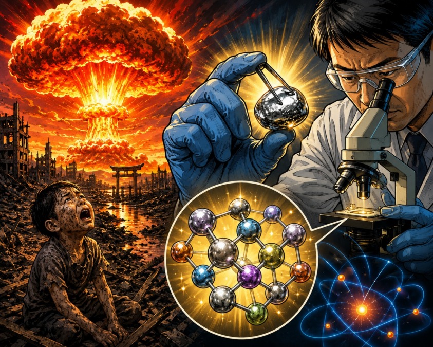 Ledakan Hiroshima melahirkan logam baru, mengungkap rahasia materi ekstrem sekaligus mengingatkan dahsyatnya perang nuklir.