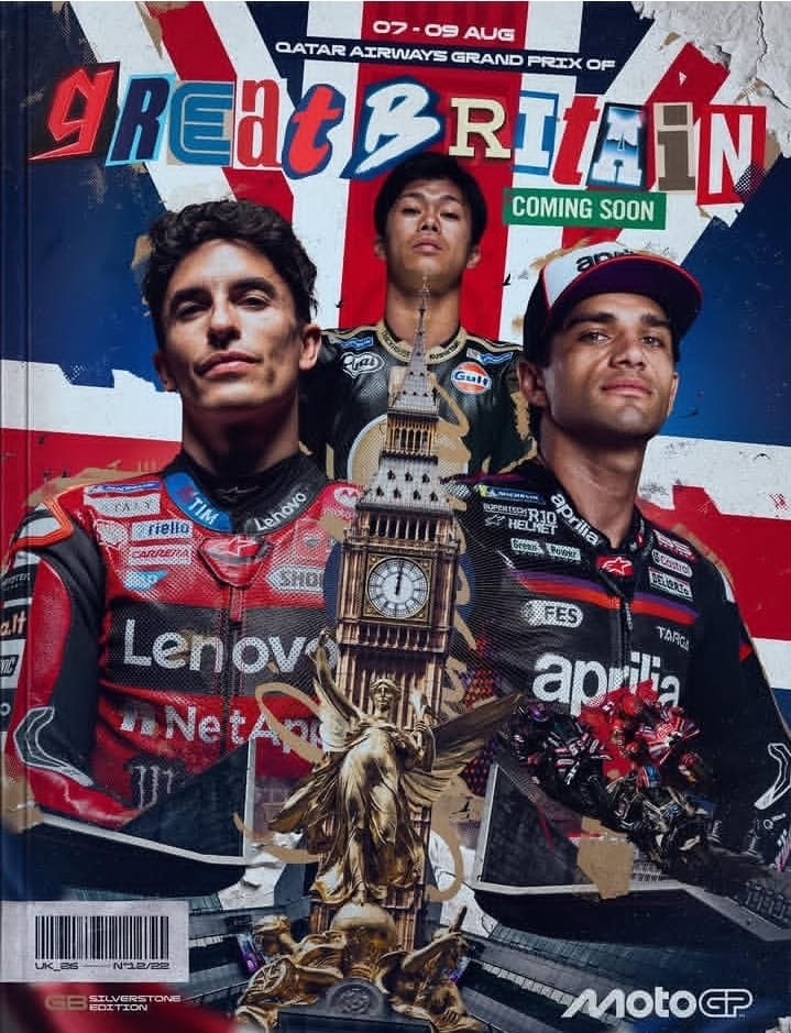 Poster resmi MotoGP Inggris 2026 di Silverstone