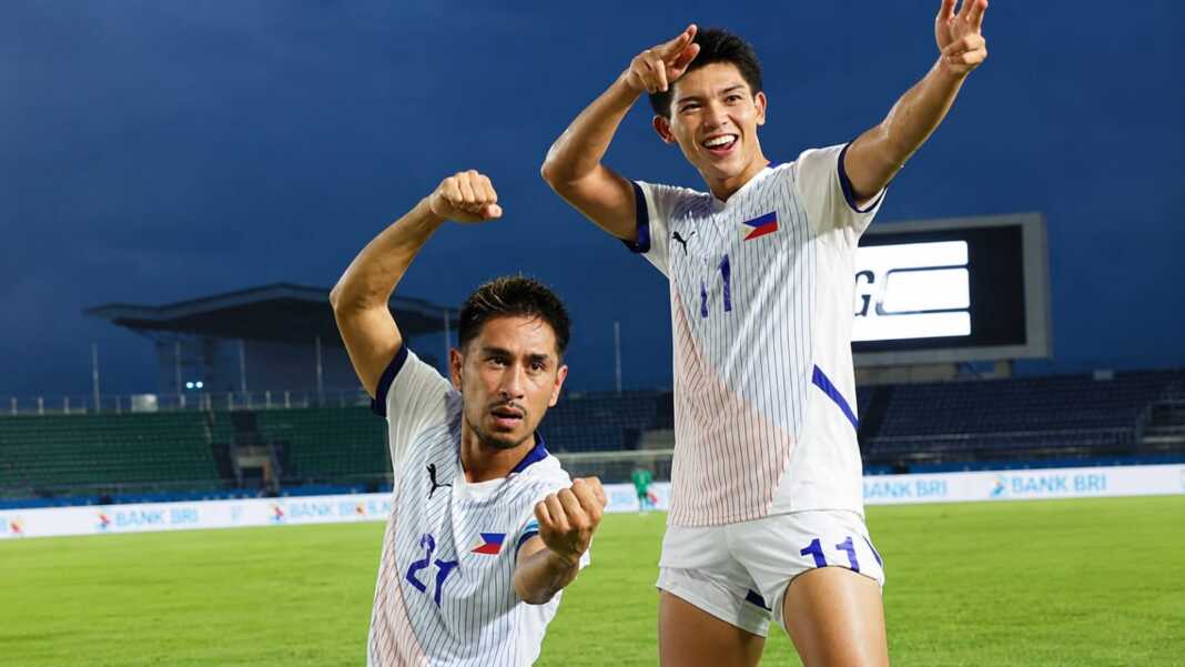 Pemain Filipina merayakan kemenangan atas Laos pada laga Grup B ASEAN Hyundai Cup 2026 di Vientiane.