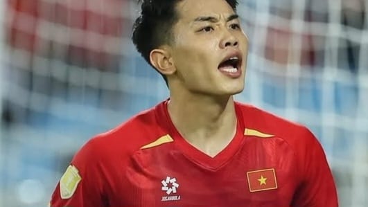 Pemain Vietnam dalam laga melawan Kamboja pada pertandingan terakhir Grup A Piala AFF 2026 di Hanoi.