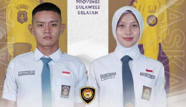 Juan Pablo dan Taswina Putri, wakil Sulawesi Selatan untuk Paskibraka Nasional 2026.