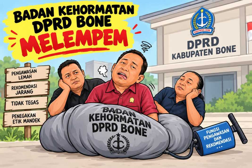 BK DPRD Bone disorot karena dinilai lamban memproses aduan dugaan pelanggaran etik Ketua DPRD Bone Andi Tenri Walinonong. Hal ini disampaikan praktisi sosial dan akademisi, Rabu (16/9/2026).