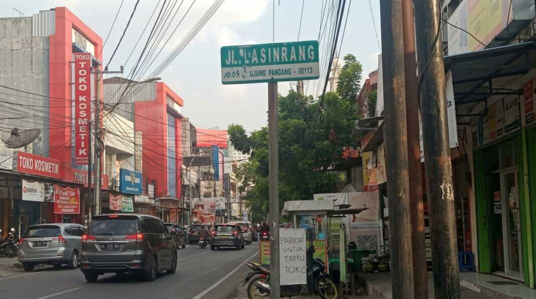 Jalan Lasinrang Makassar yang menggunakan nama pejuang Bugis asal Pinrang La Sinrang