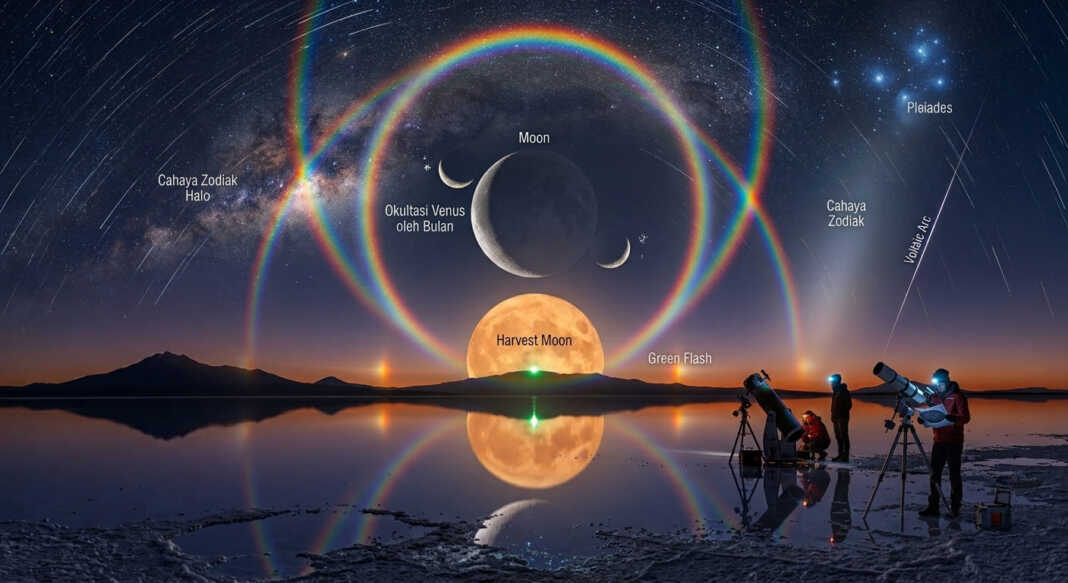 fenomena langit september 2026 okultasi venus harvest moon