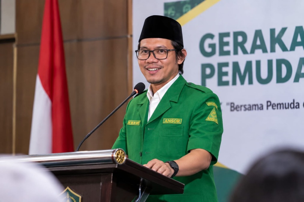 Wakil Ketua Umum Pimpinan Pusat GP Ansor Mabrur L. Banuna menyampaikan pandangannya mengenai kinerja Menteri Pertanian Andi Amran Sulaiman yang dinilai berhasil memperkuat sektor pertanian, meningkatkan kesejahteraan petani, dan mewujudkan ketahanan pangan nasional di Jakarta, Jumat (11/9)