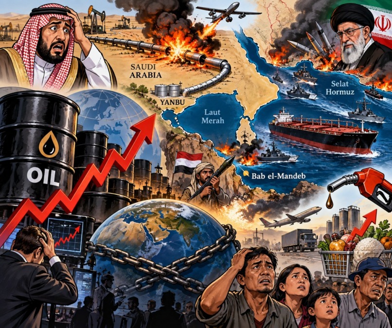 Krisis jalur minyak Saudi, Hormuz, dan Bab el-Mandeb mengguncang pasokan serta ekonomi energi dunia (Dok. Ilustrasi)