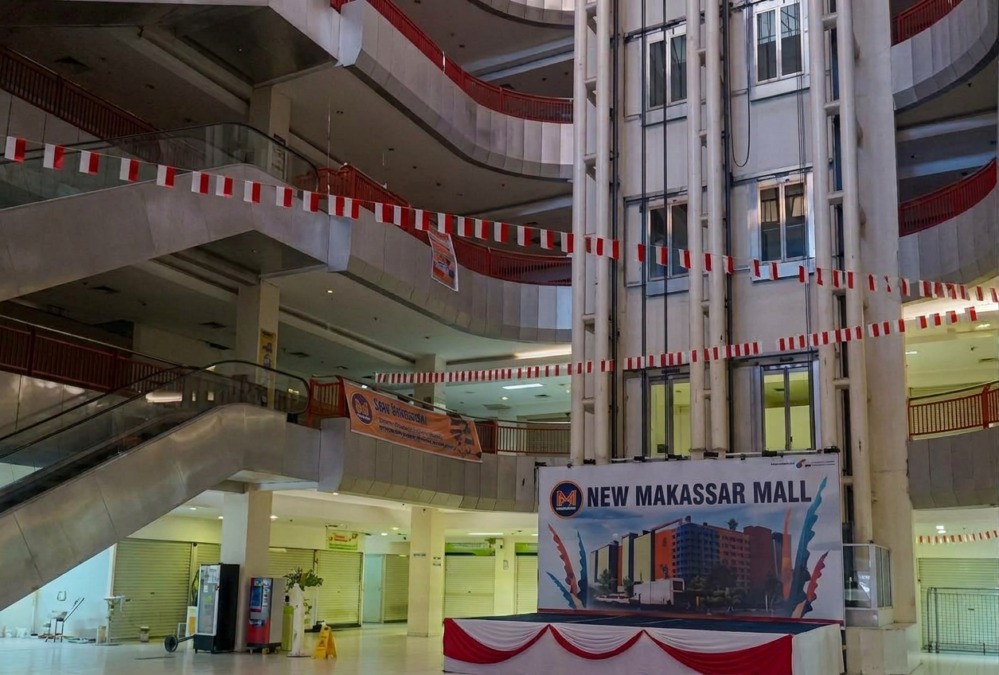 New Makassar Mall atau Pasar Sentral Makassar disorot setelah video suasana sepi beredar di media sosial, Senin (28/9/2026)