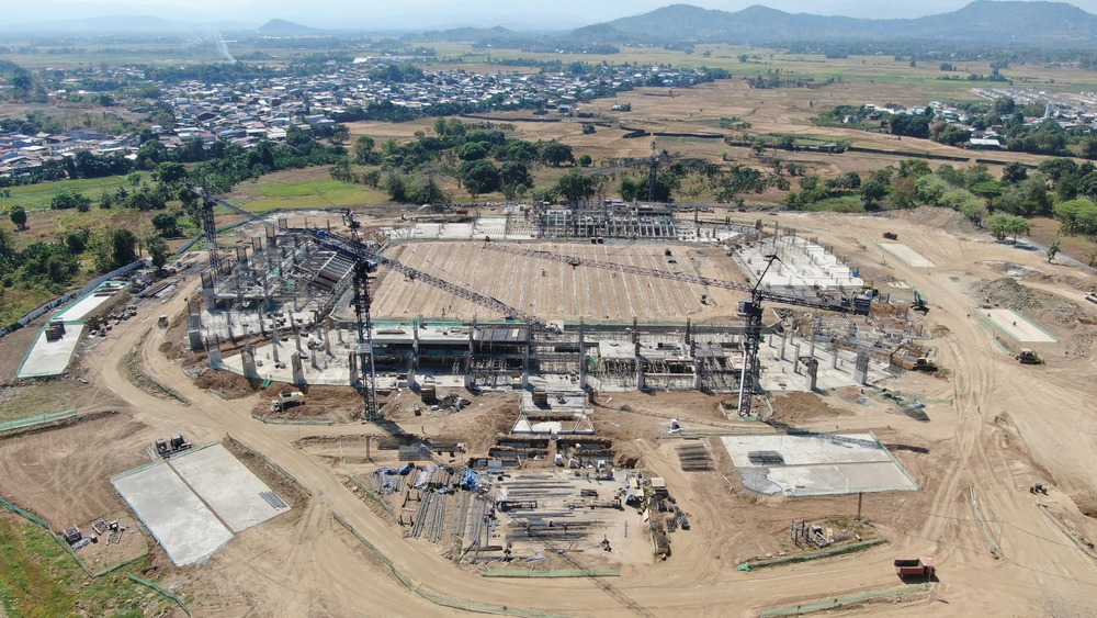 Proyek pembangunan Stadion Sudiang yang dijalan Pemprov Sulsel bekerja sama dengan Kementerian PU