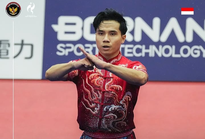 Seraf Naro Siregar meraih medali perunggu changquan Asian Games 2026