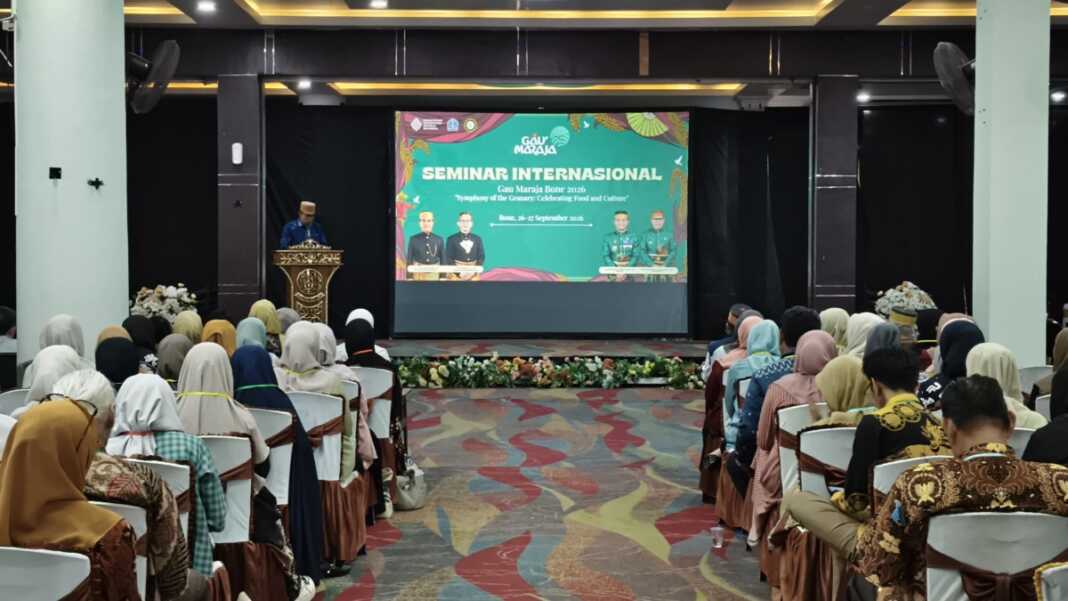 Seminar Internasional Gau Maraja Bone 2026 diikuti 301 peserta untuk membahas ketahanan pangan, budaya, dan masa depan peradaban agraris Bone, Sabtu (26/9/2026).