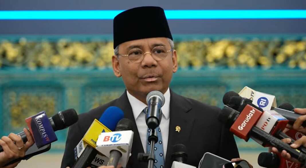 Suahasil Nazara dalam konferensi pers usai dilantik sebagai Menteri Keuangan menggantikan Purbaya Yudhi Sadewa, Senin (14/9/2026). (Dok. Tangkapan layar YouToube Sekretariat Presiden)