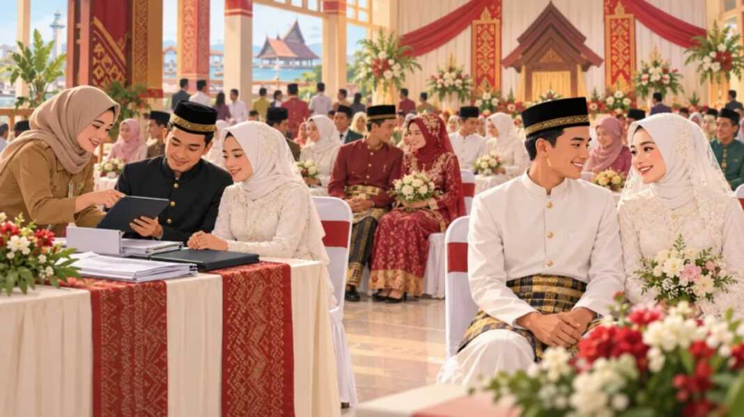 Nikah massal gratis di Makassar 2026 dibuka untuk 210 pasangan. Pendaftaran gratis hingga 16 Oktober dengan prioritas warga kurang mampu.