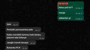 Pasangan bertengkar karena mati lampu