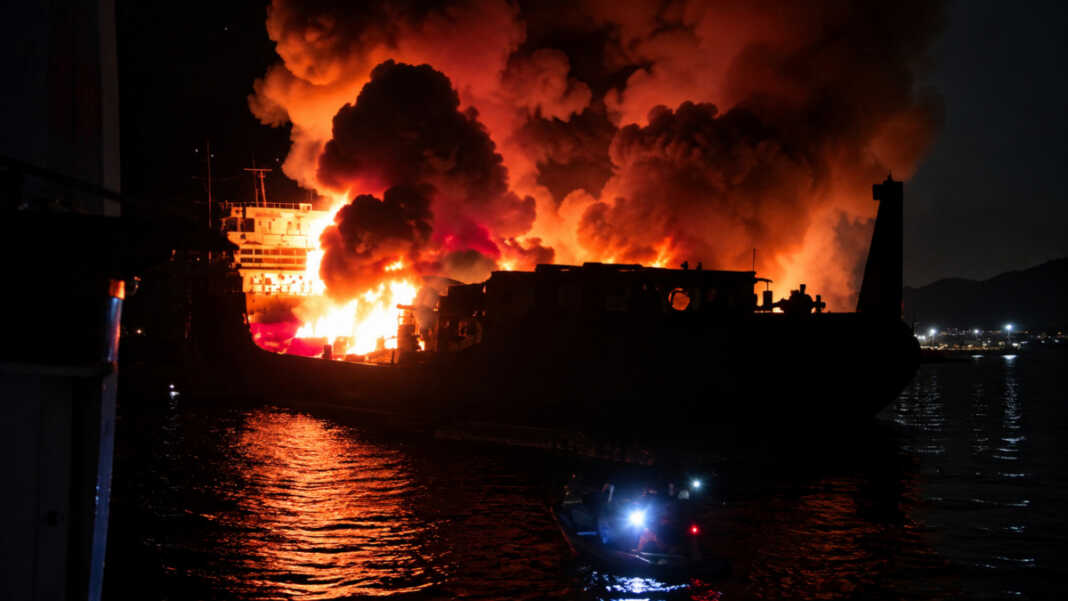 Kapal Bahan Kimia Terbakar di Bombana