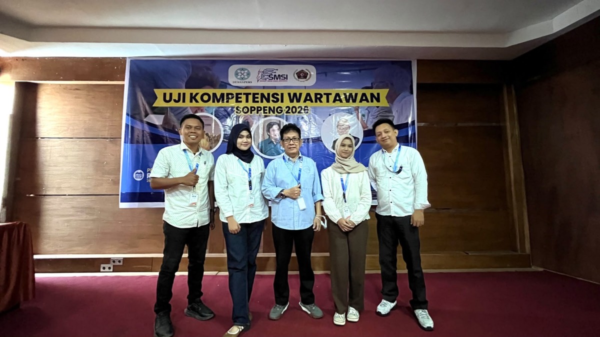 Empat wartawan SulawesiPos.com dinyatakan kompeten dalam pelaksanaan UKW di Soppeng, Jumat (30/10/2026).
