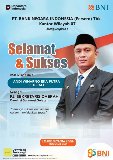 SELAMAT DAN SUKSES SEKDA SULSEL