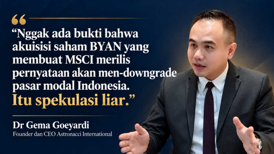 Gema Goeyardi, founder dan CEO Astronacci International, perusahaan edukasi, riset pasar modal, dan analisis keuangan di Indonesia.