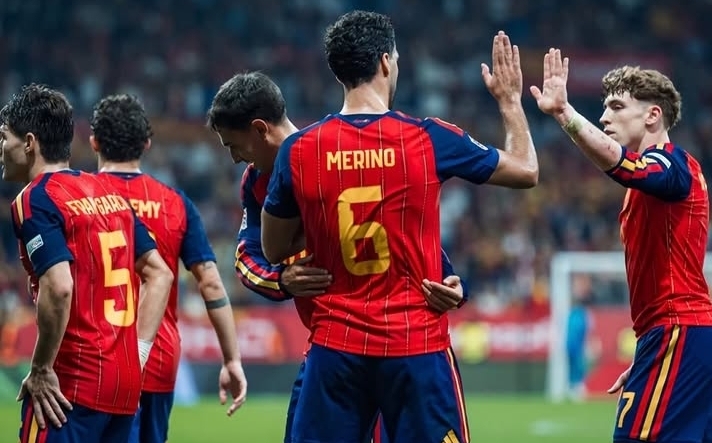 Spanyol bangkit mengalahkan Kroasia 2-1 melalui brace Mikel Merino pada UEFA Nations League Grup A3 di Stadion Poljud, Split Rabu dinihari (7/10/2026) WITA