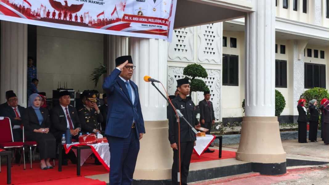 Wakil Bupati Bone Andi Akmal Pasluddin menjadi inspektur upacara Hari Kesaktian Pancasila 2026, Kamis (1/10/2026)