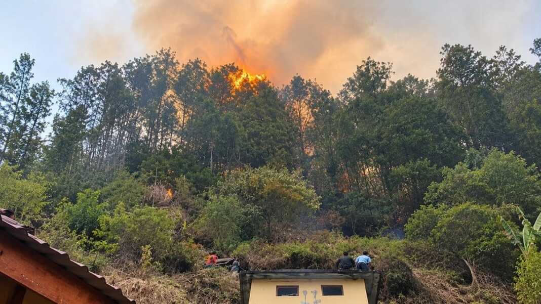 Karhutla di Baruppu, Toraja Utara merambat ke tiga lokasi liang leluhur pada Jumat malam hingga Sabtu (23-24/10/2026)