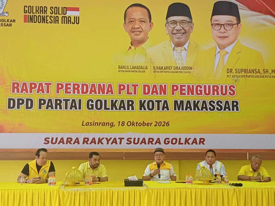 Rapat pengurus DPD II Golkar Makassar untuk pembentukan panitia Musda Golkar Makassar