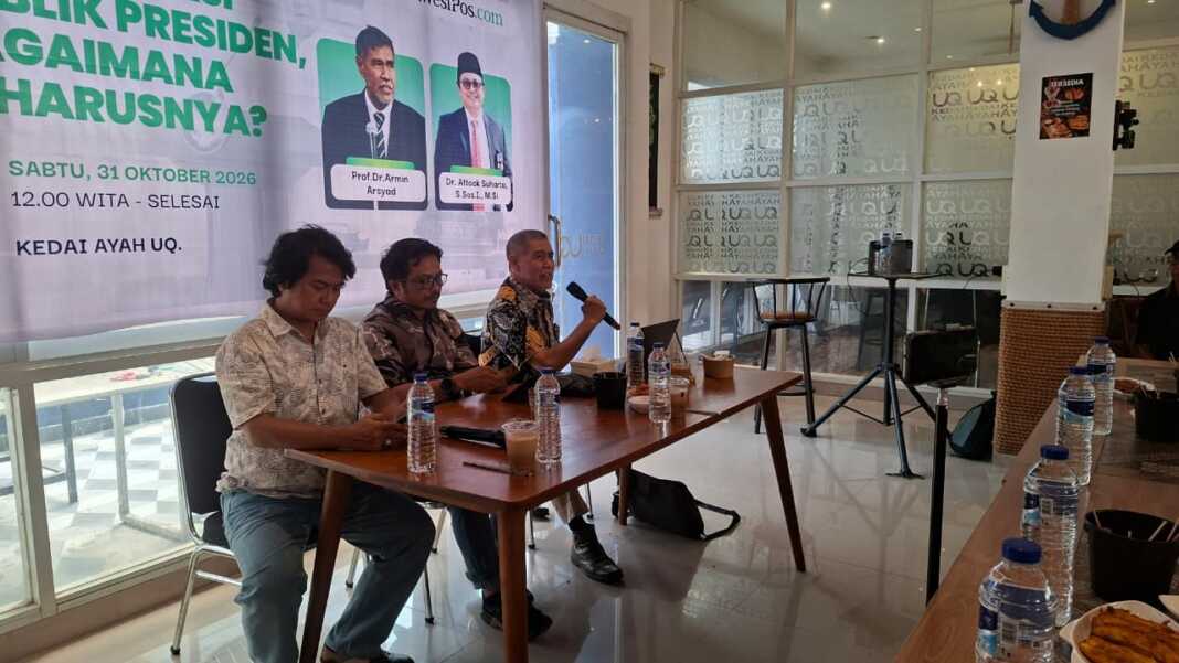 Pakar Unhas Prof Armin menilai Prabowo perlu tim pemikir khusus untuk mematangkan pidato dan komunikasi publiknya. Foto: Tari/SPos.