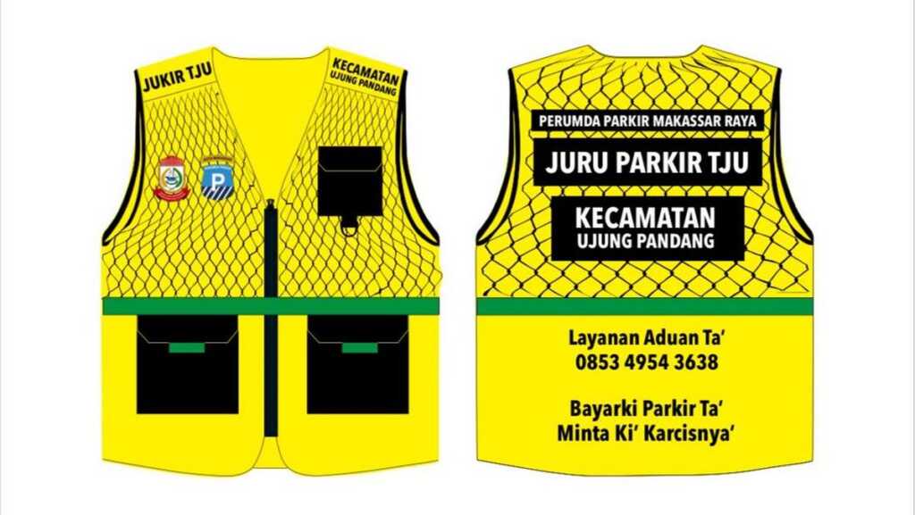 Rompi resmi dibagikan Perumda Parkir Makassar Raya kepada juru parkir terdaftar